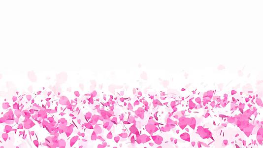粉色沙库拉叶子滚动旋转落地光玫瑰色视频的预览图