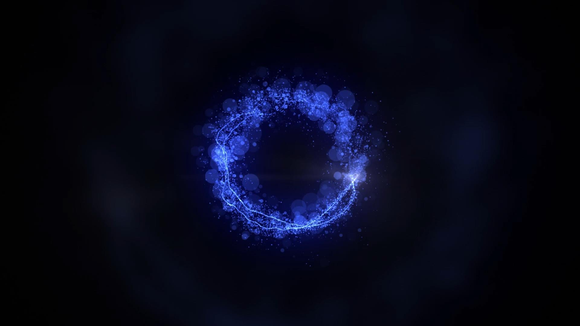 蓝色粒子唯美光晕转场视频素材视频的预览图