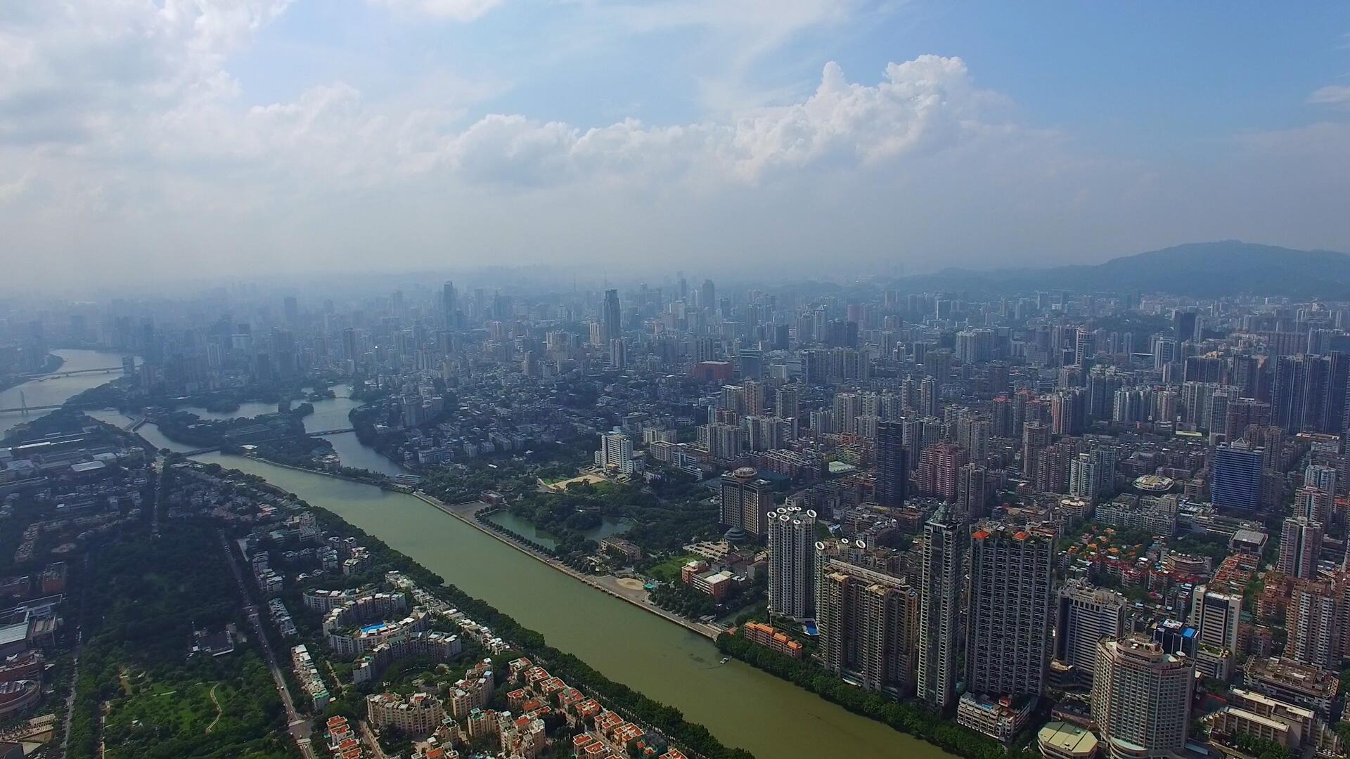 4K广州珠江两岸CBD城市风光视频的预览图