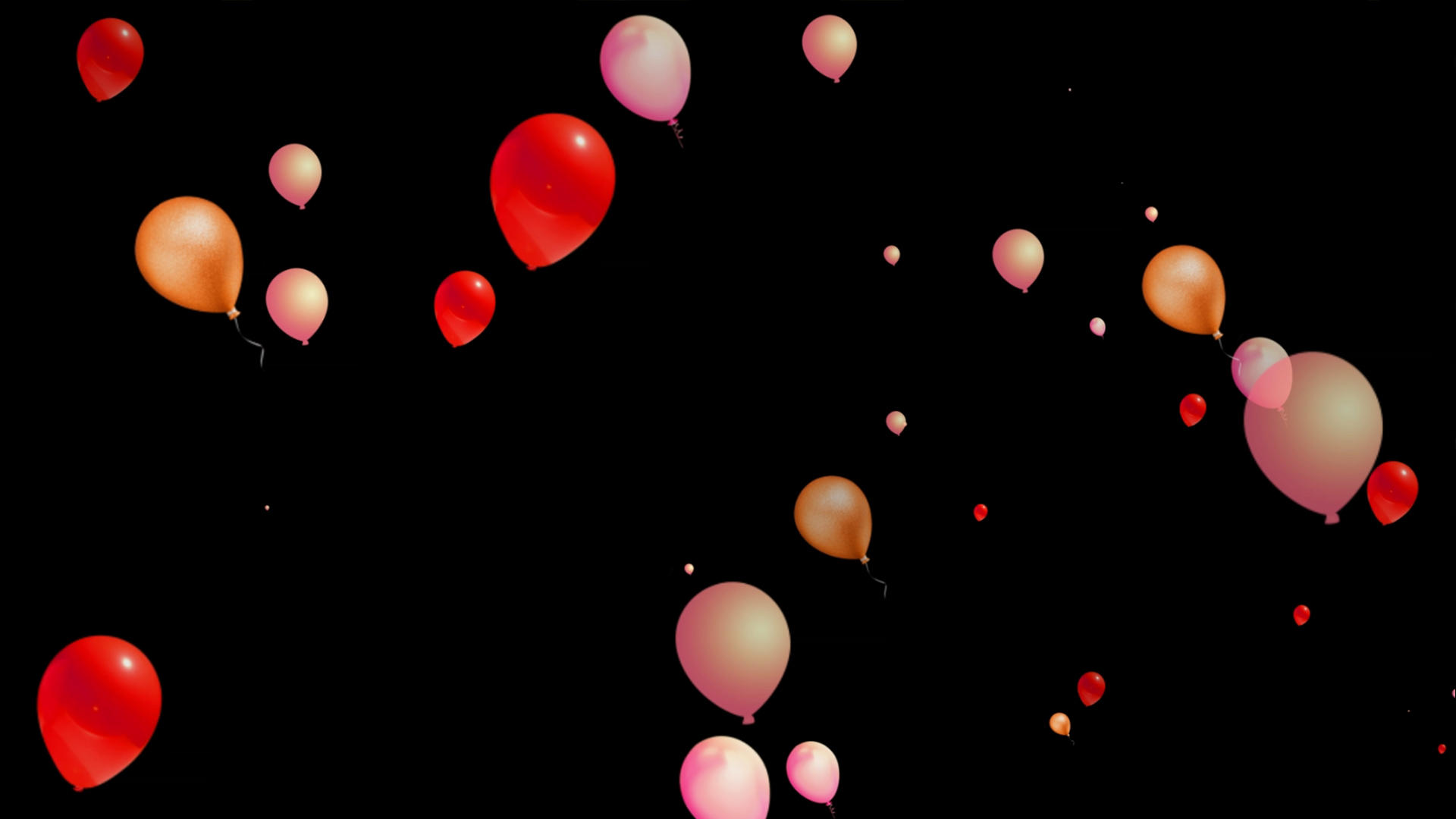 漂浮的彩色气球元素带透明通道视频的预览图