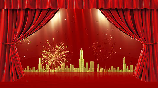 新年灯光烟花动态背景视频4K舞台晚会视频的预览图