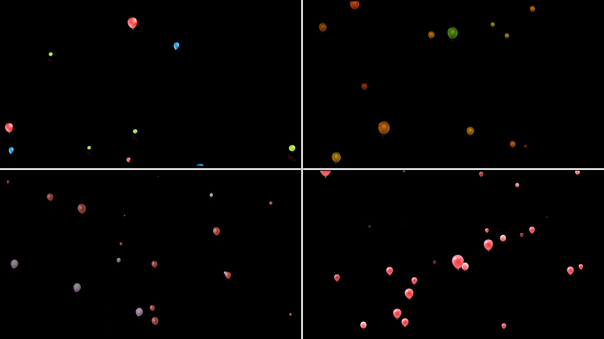 一组气球粒子漂浮动画4视频的预览图