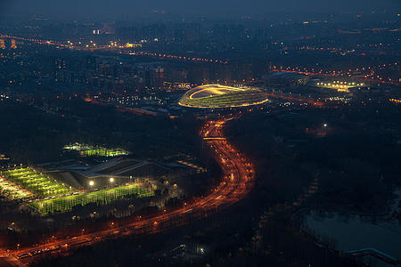 北京国家速滑馆白转夜8K延时视频的预览图
