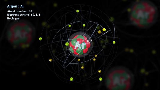 当无限轨道旋转时原子和原子有18个电子argon视频的预览图