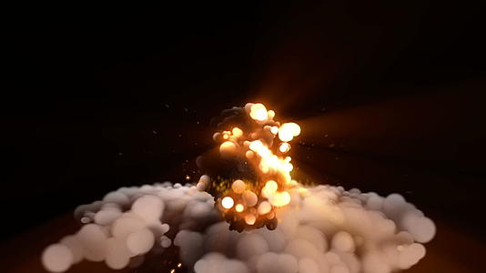 爆炸爆炸烟雾效应动画4k视频的预览图