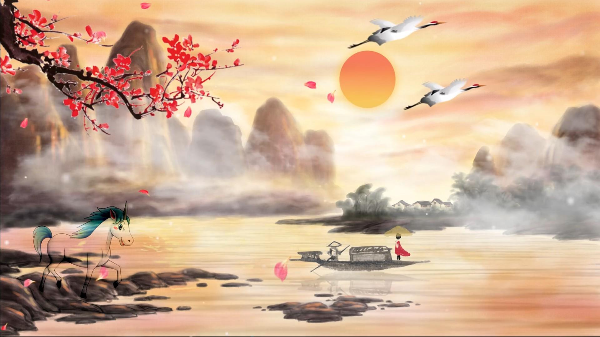 复古中国风水墨视频的预览图