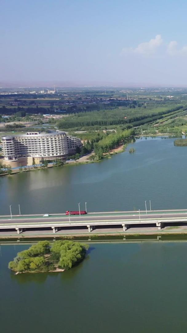 宁夏黄河风光中卫黄河大桥视频的预览图