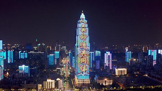 航拍武汉城市灯光秀4K素材合集视频的预览图