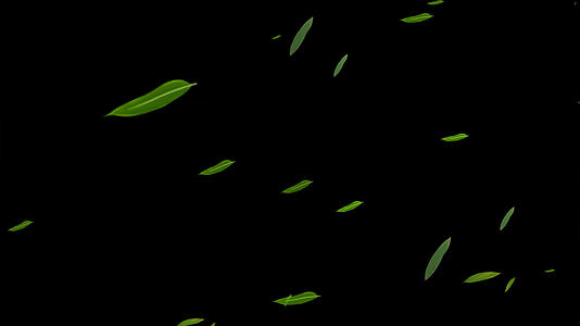 柳叶飘落元素动画带透明通道视频的预览图