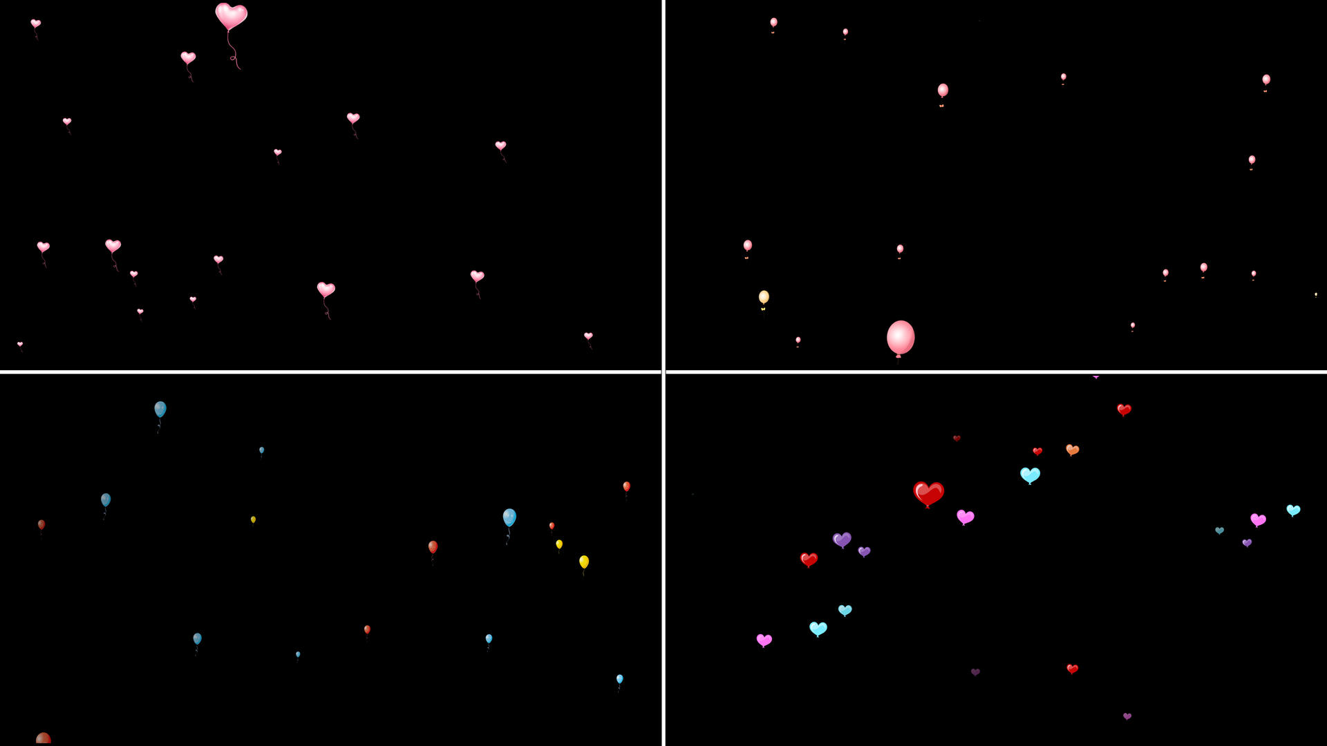 一组气球粒子漂浮动画5视频的预览图