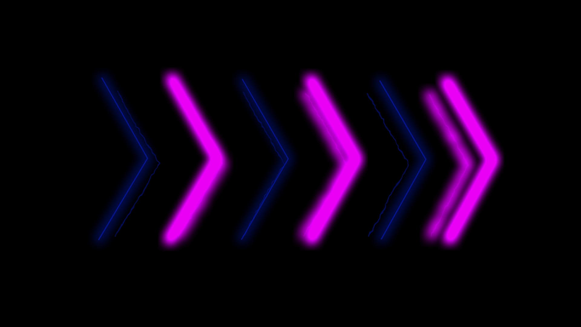 霓虹灯标志、箭头动画、粉色光信号和蓝色从中心传播视频的预览图