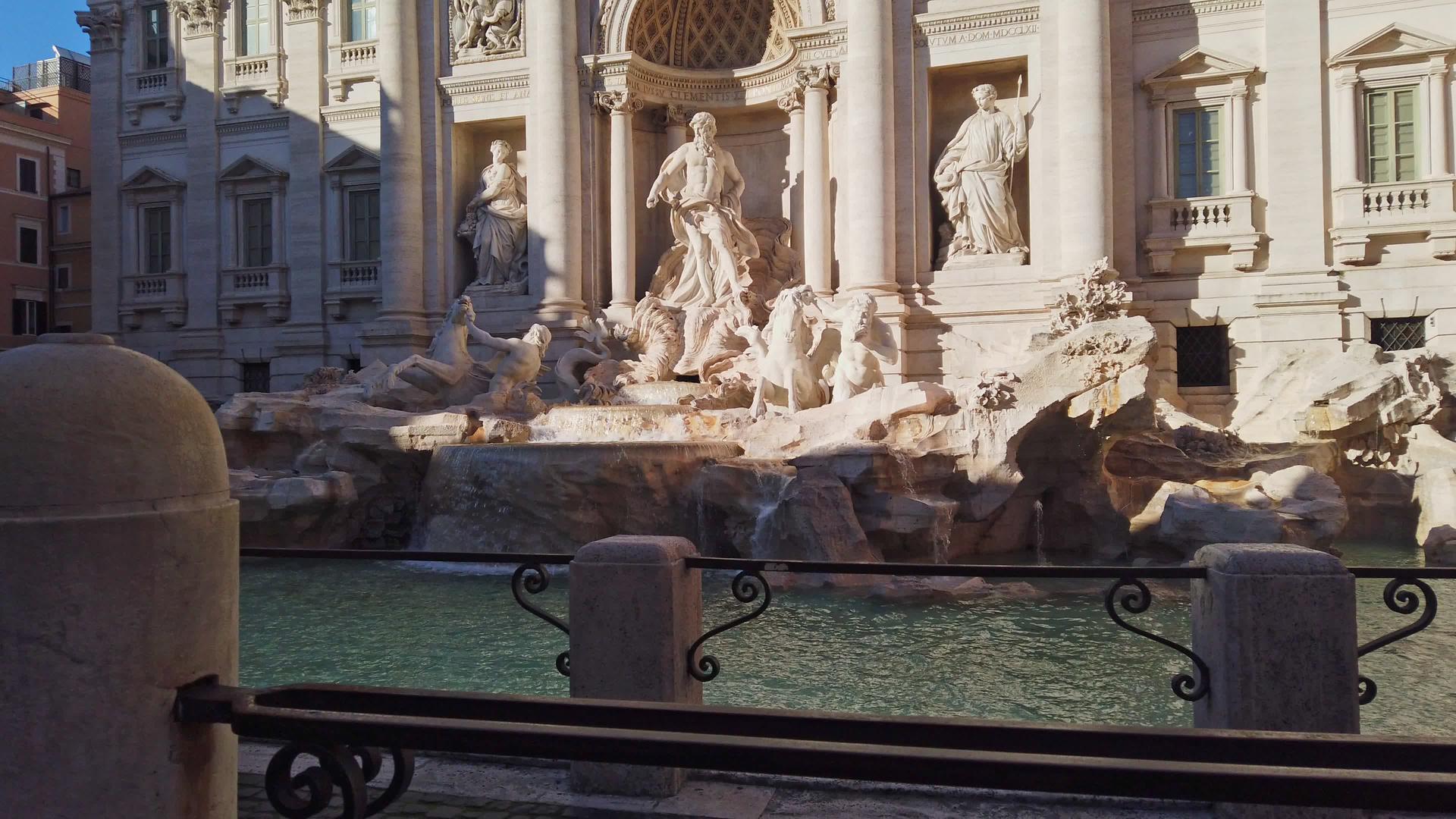 巴洛克雕塑喷泉视频的预览图