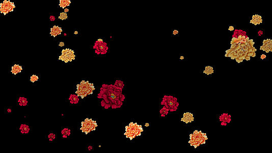 牡丹花飘落元素带透明通道视频的预览图
