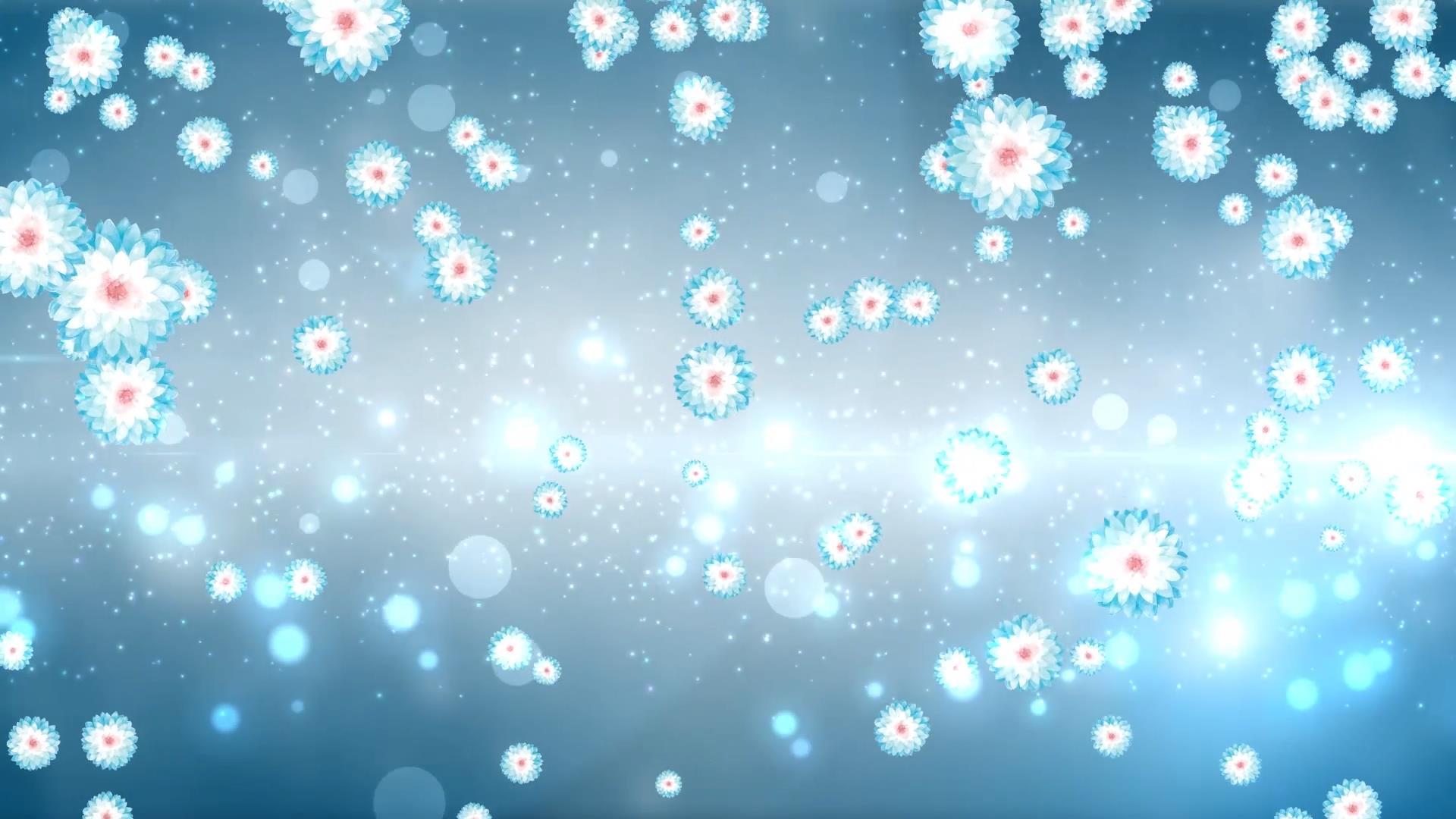 动态唯美粒子花朵旋转视频背景元素视频的预览图