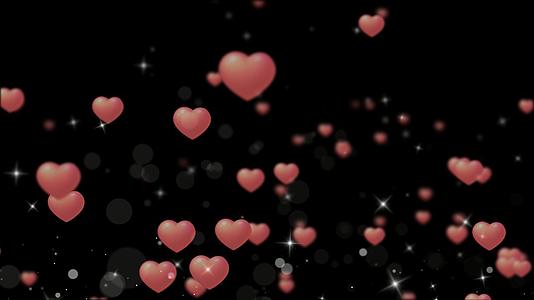 4k爱情爱心粒子元素视频的预览图