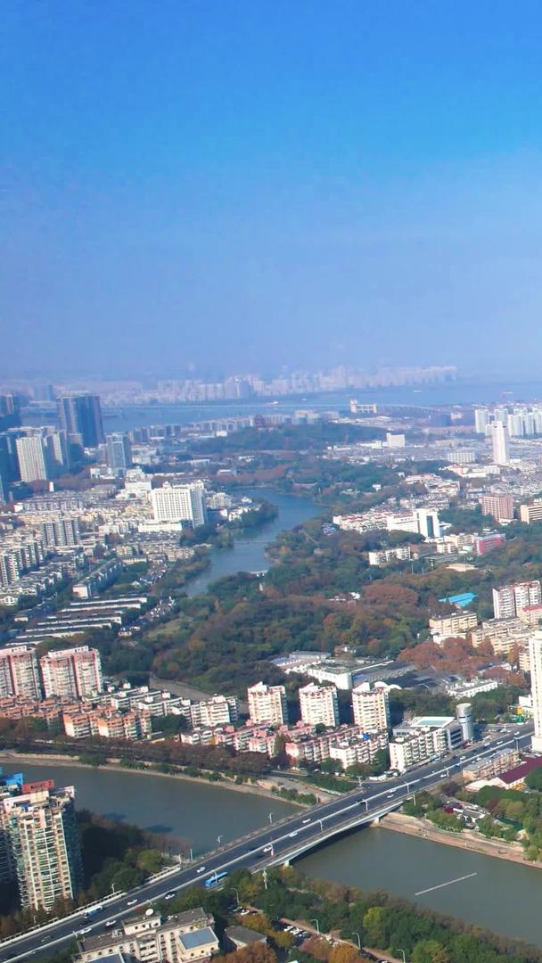 南京城市航拍地标建筑江苏卫视电视塔视频的预览图