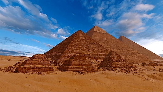 在美丽的日子里吉萨金字塔整洁整洁视频的预览图