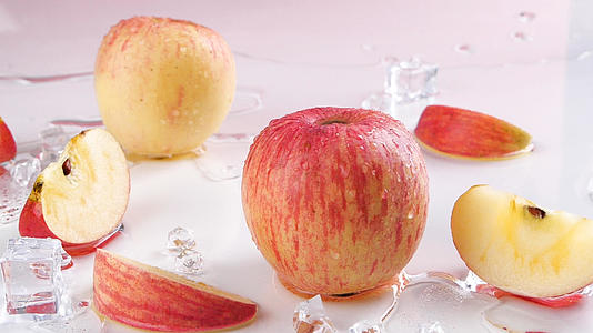 升格红苹果富士苹果新鲜水果视频的预览图