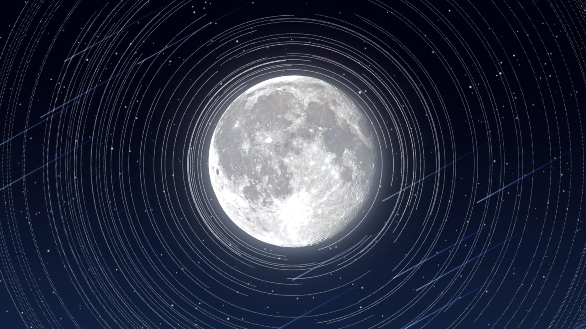 动态唯美大气月光星轨流星视频背景元素视频的预览图