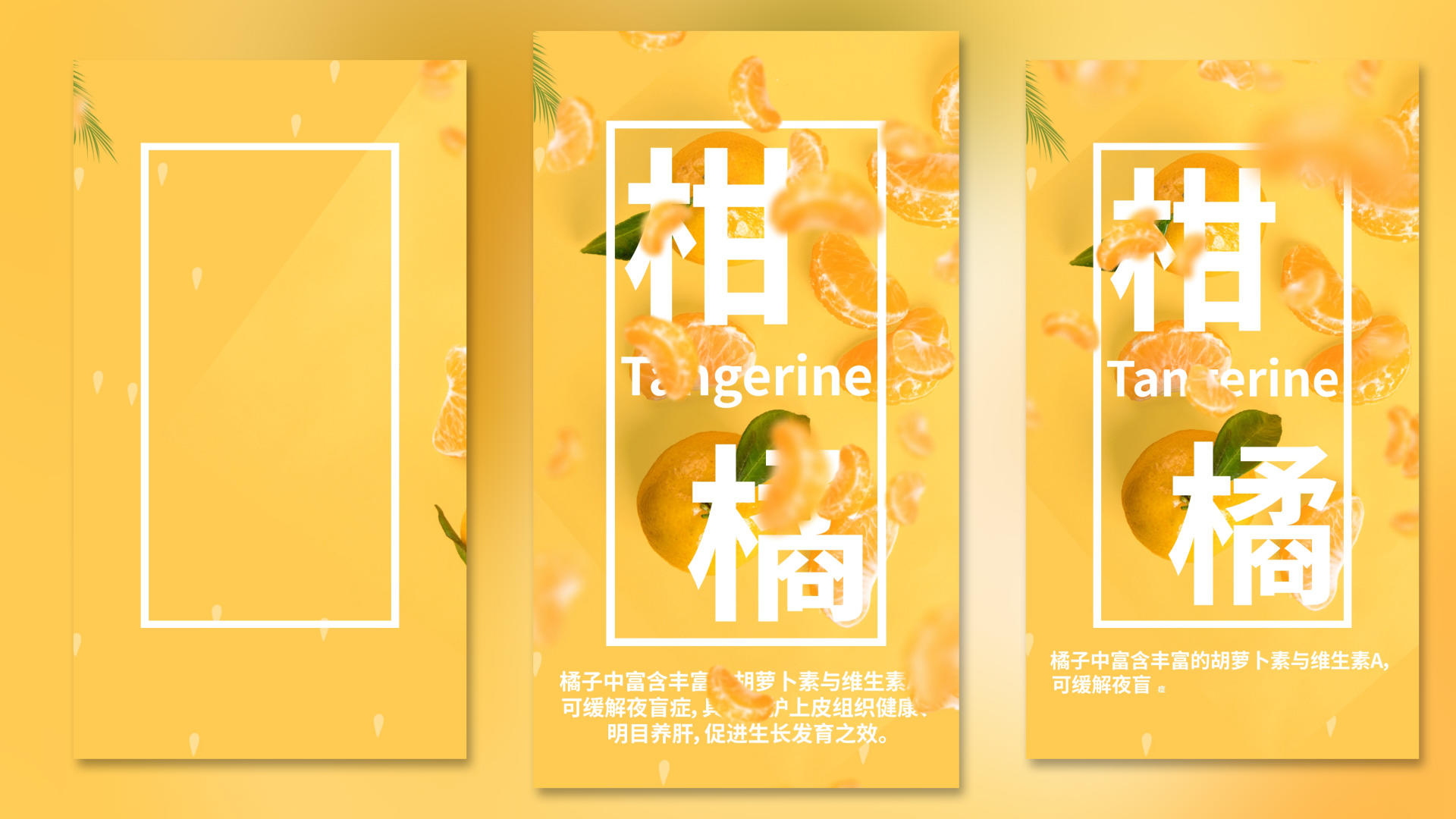 新鲜柑橘水果视频海报视频的预览图