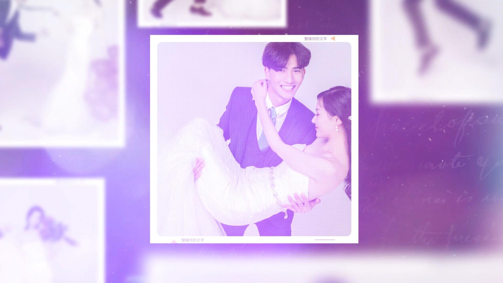时尚浪漫的婚礼幻灯片宣传AE模版视频的预览图