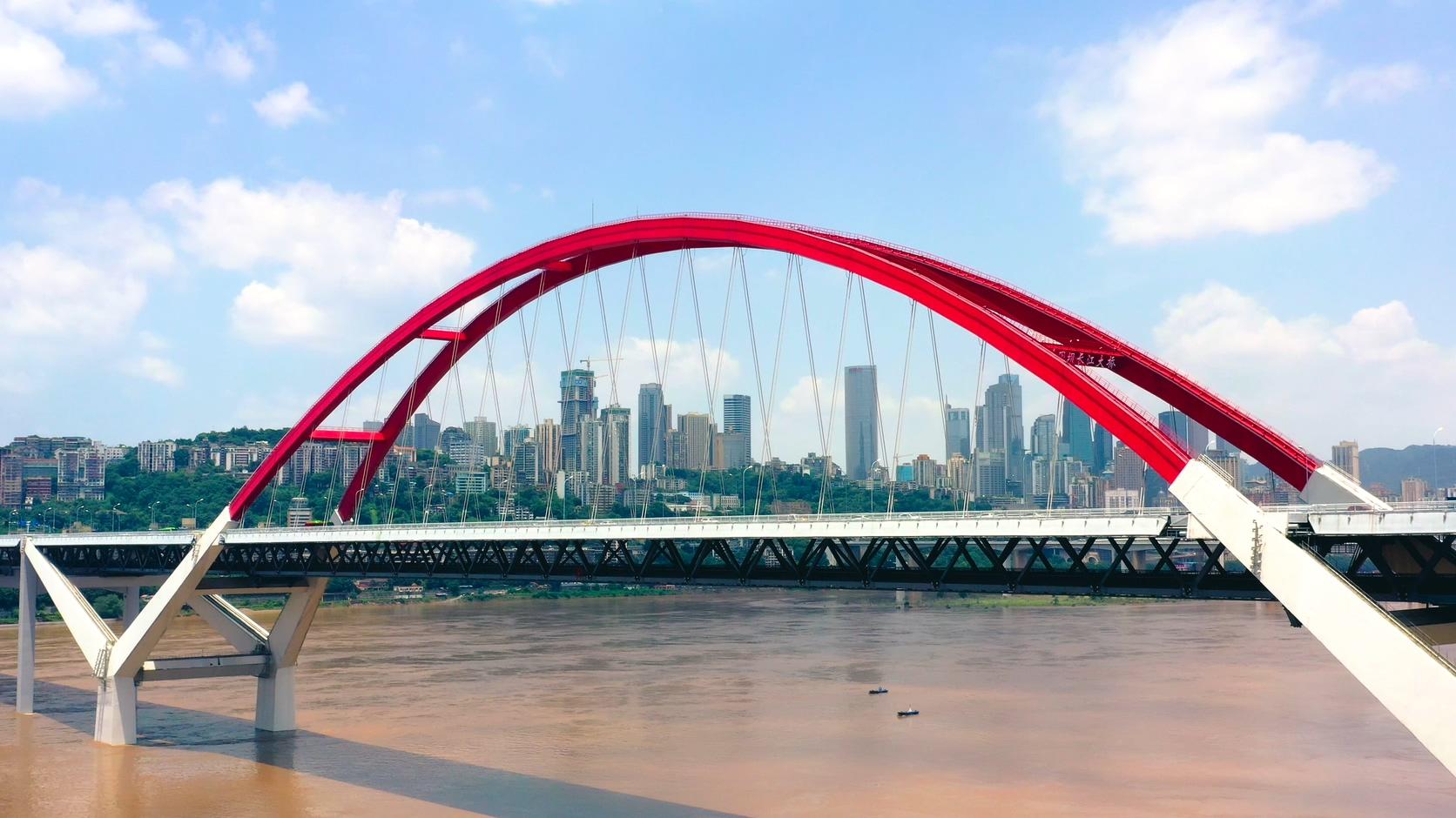重庆菜园坝大桥苏家坝立交航拍视频视频的预览图
