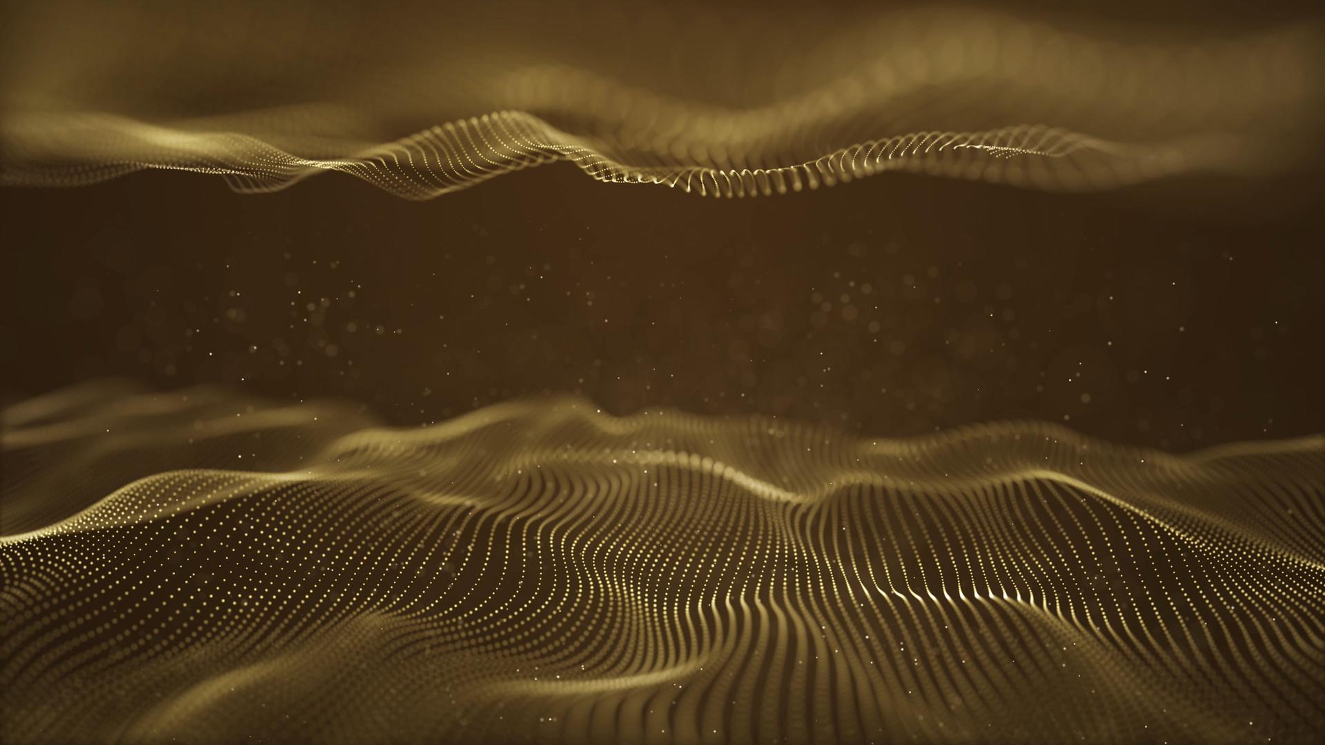 大气金色虚幻粒子背景视频的预览图