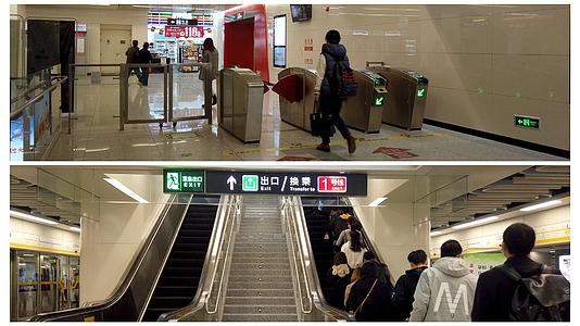 4K拍摄地铁站进站乘客【该视频无肖像权，请勿商用】视频的预览图