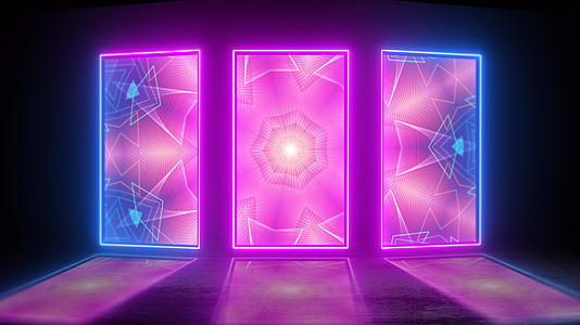 三维炫酷粒子线条舞美LED背景视频视频的预览图