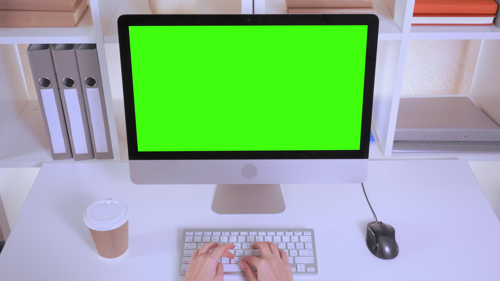 办公室工作绿幕电脑视频的预览图