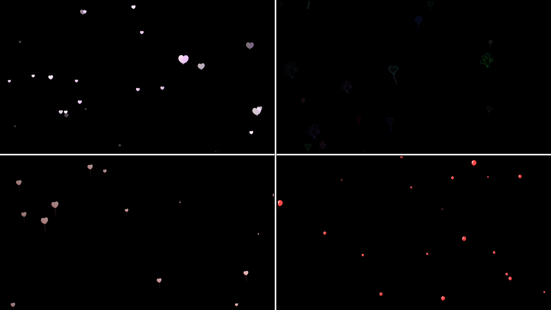 一组气球粒子漂浮动画9视频的预览图