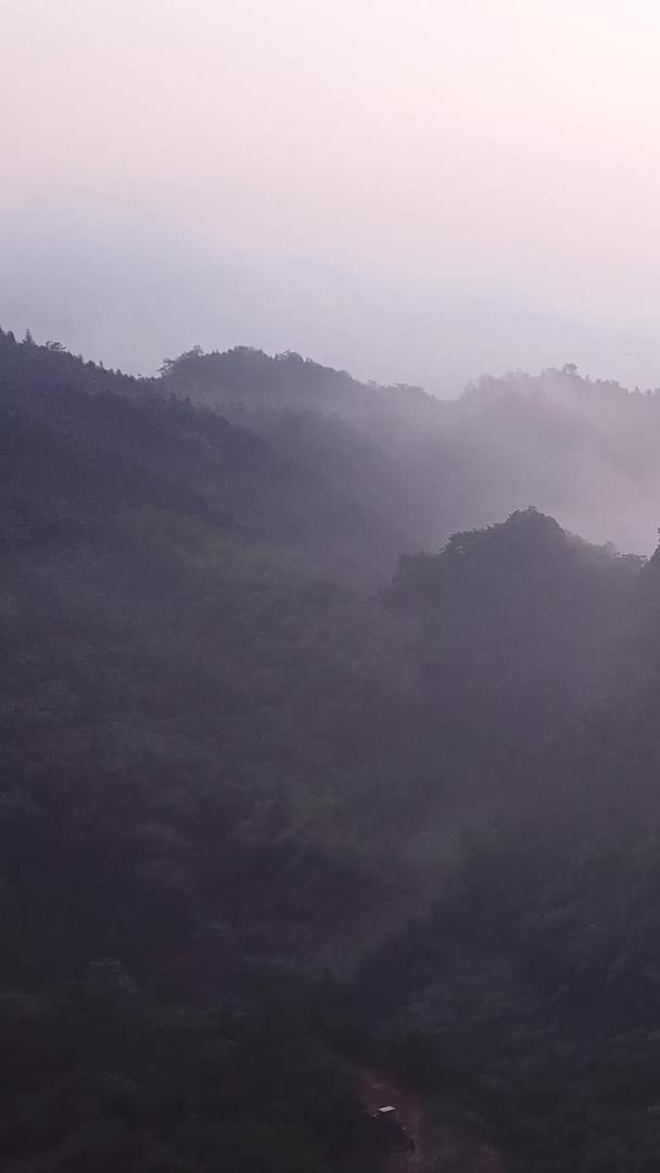 早晨湘西烟雾弥漫山林日出航拍镜头视频的预览图