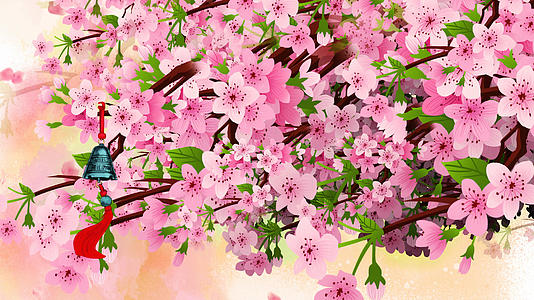 4K樱花盛开的季节背景素材视频的预览图