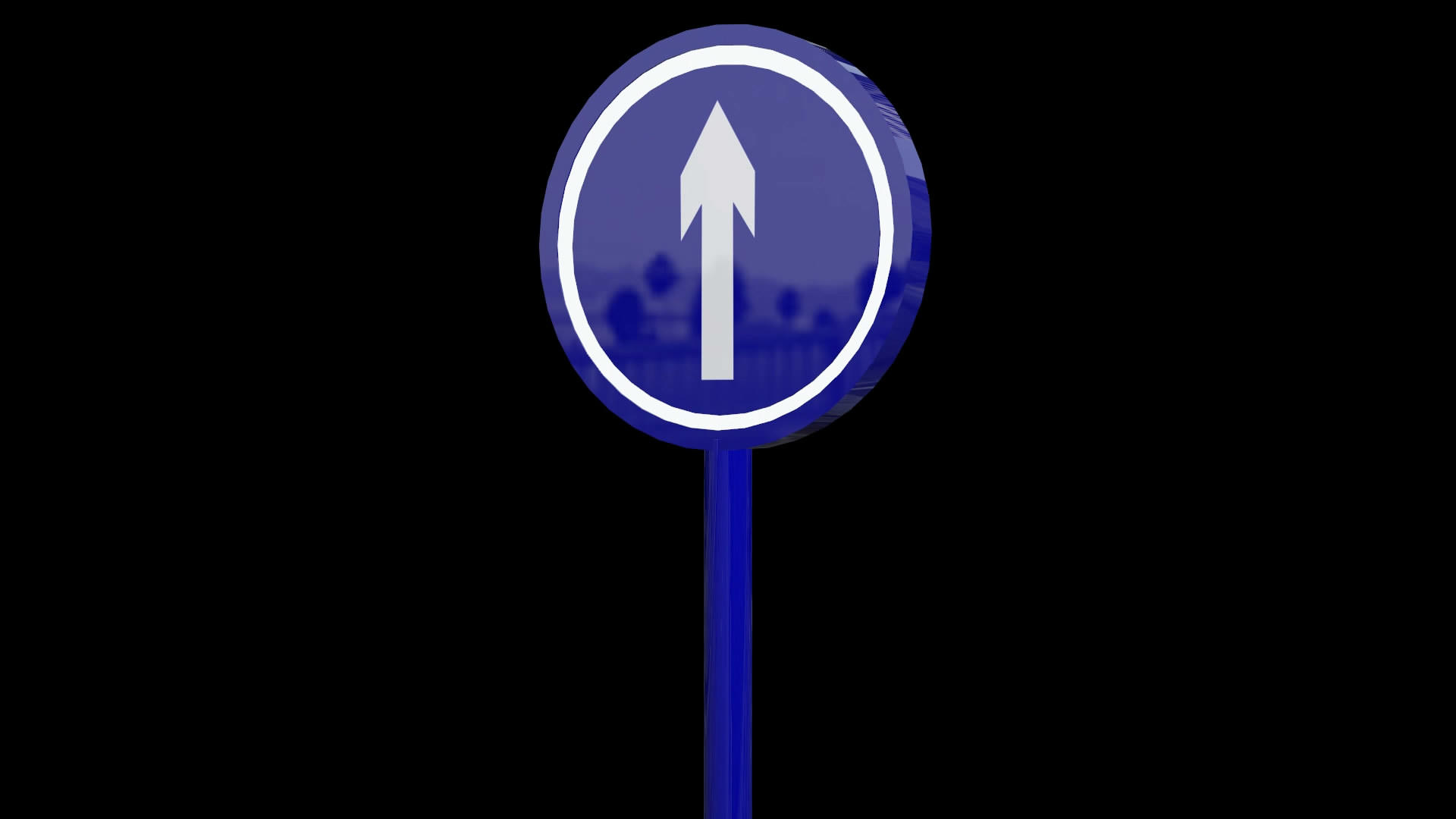 交通牌标志三维可更换颜色内容视频的预览图