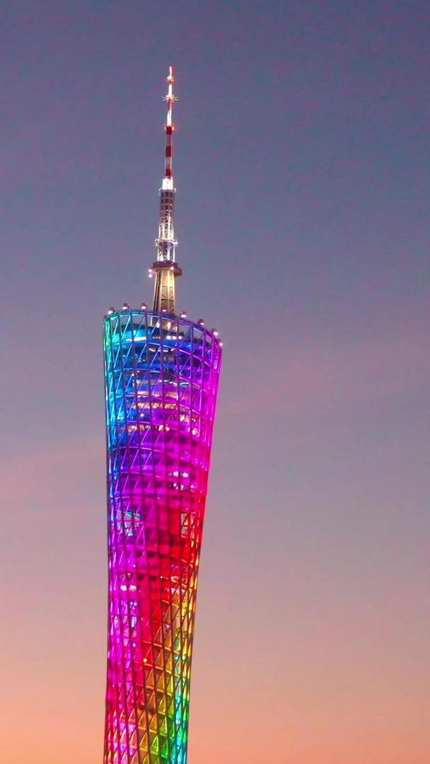 广州塔夜景灯光视频素材广州塔夜景视频的预览图