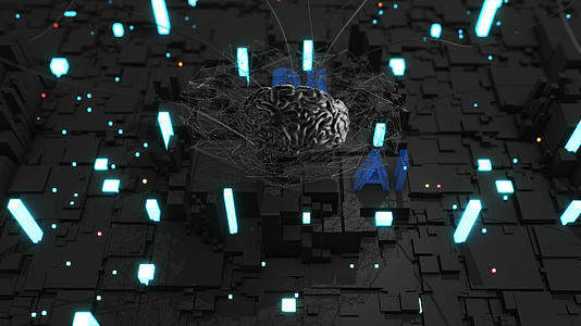 大脑元宇宙4K三维科技芯片背景视频的预览图