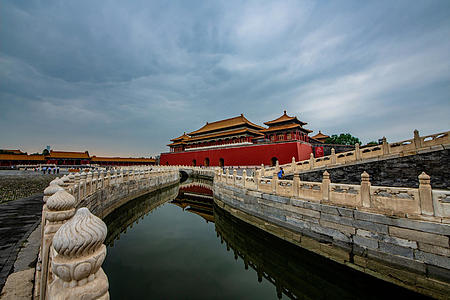 北京故宫博物院金水桥倒影8K延时视频的预览图