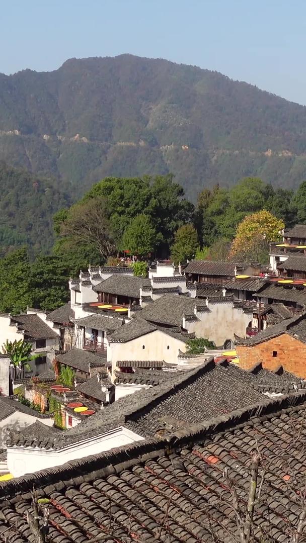 江西婺源岭中国最美的乡村古建筑群秋景旅游素材视频的预览图