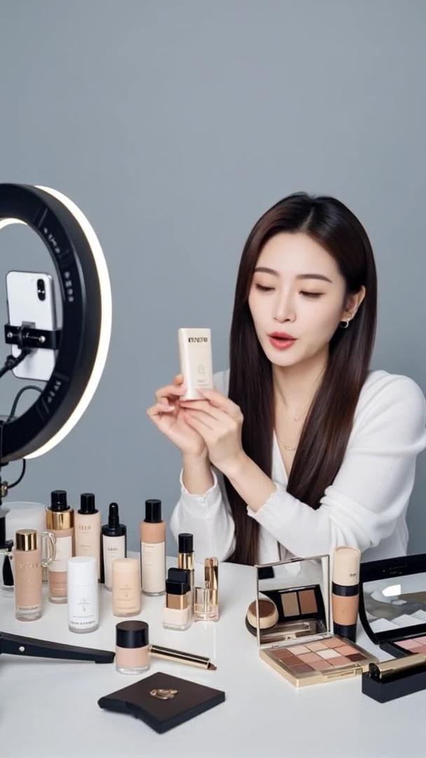 直播带货的美妆博主视频的预览图