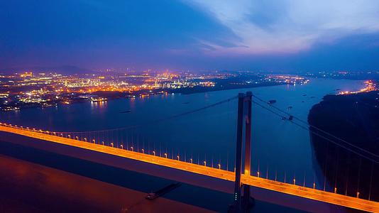 长江大桥夜景延时视频的预览图