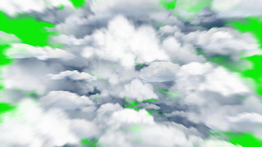 云层穿梭绿幕背景视频的预览图