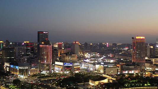 宁波城市夜景天一广场航拍4K视频视频的预览图