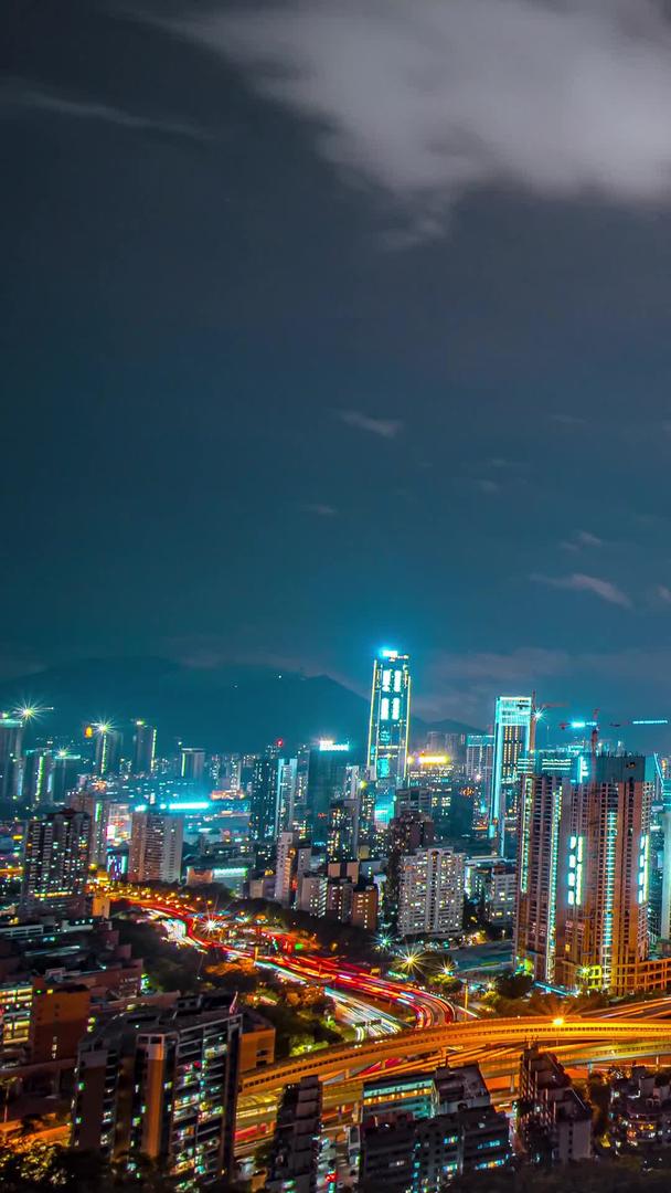 广东省深圳市龙岗区笔架山夜景材料视频的预览图