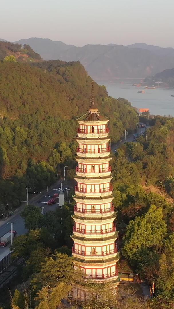 古建筑广东德庆三元塔视频的预览图