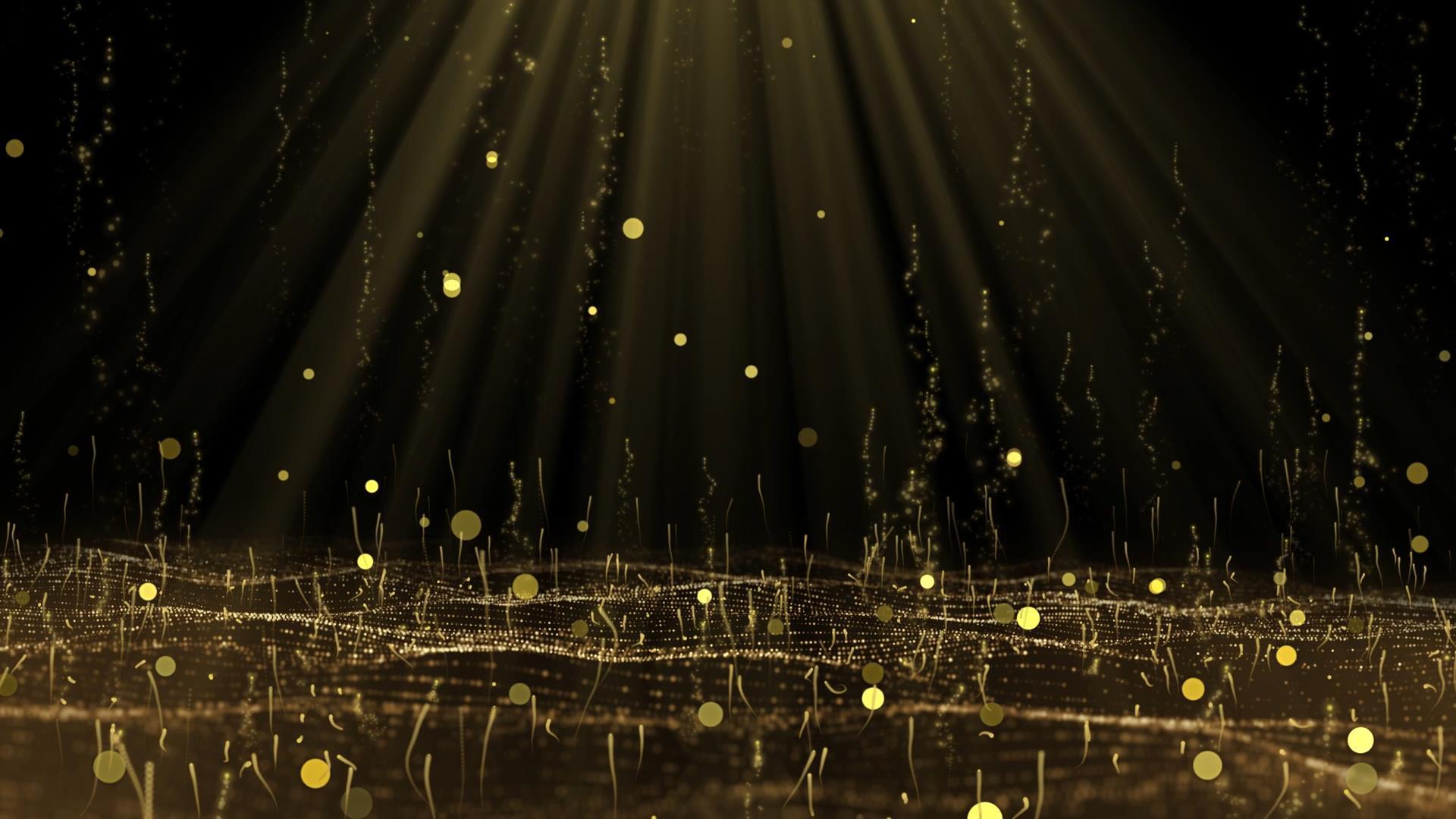 金色唯美大气光效粒子上升动态视频元素视频的预览图