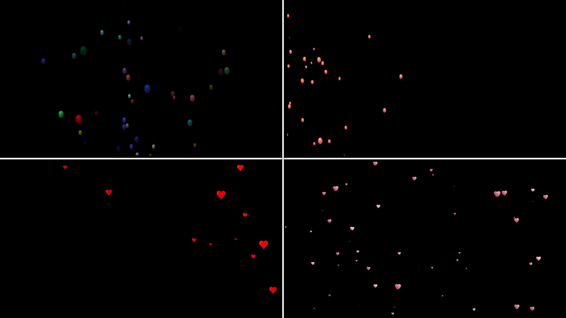 一组气球粒子漂浮动画12视频的预览图