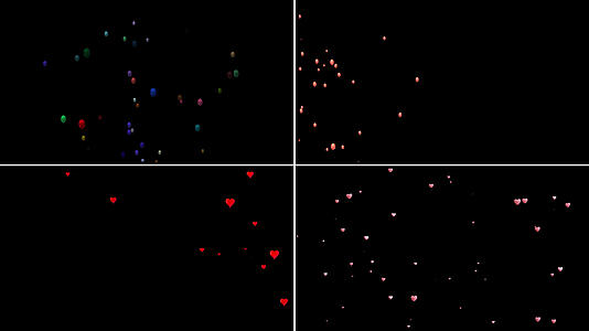 一组气球粒子漂浮动画12视频的预览图