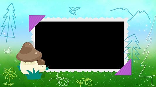 童趣卡通儿童边框透明视频素材视频的预览图