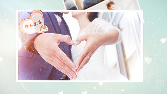 浪漫爱心婚礼婚纱展示模板视频的预览图
