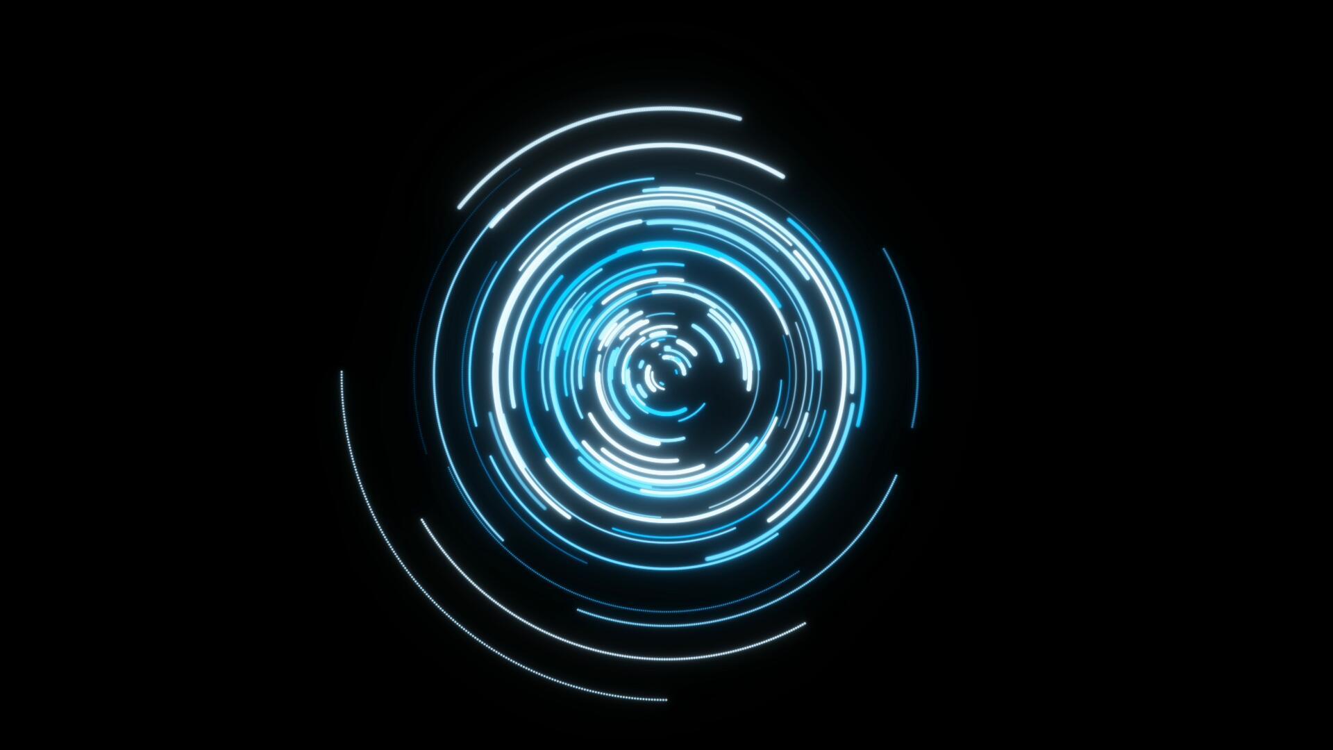 圆形蓝色元素视频的预览图